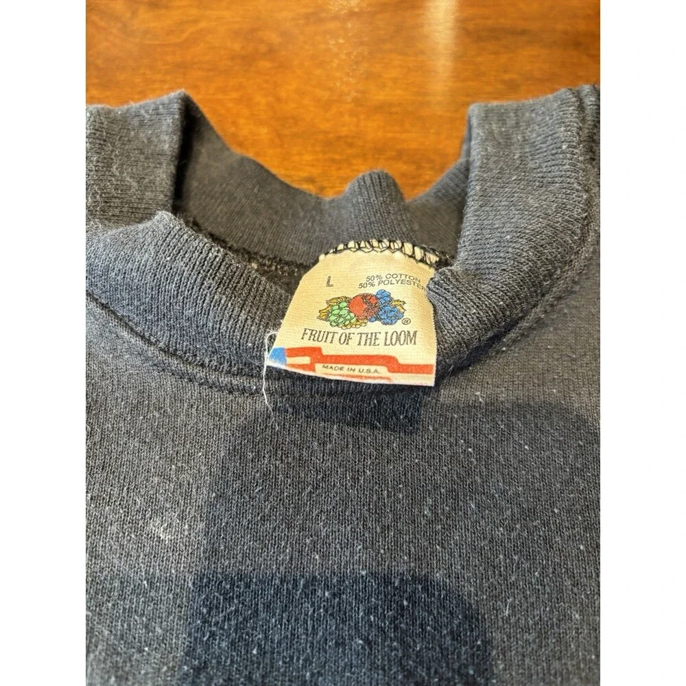 Vintage Fruit Of The Loom Size L Jingle Bulls Christmas Themed Crewneck USA Made